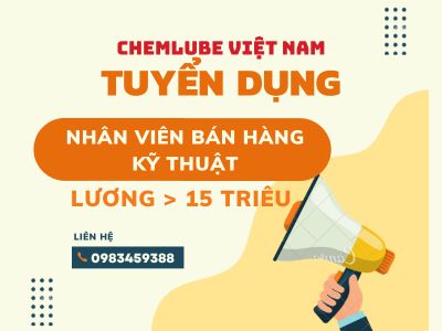 Chemlube Việt Nam tuyển dụng T4/2023